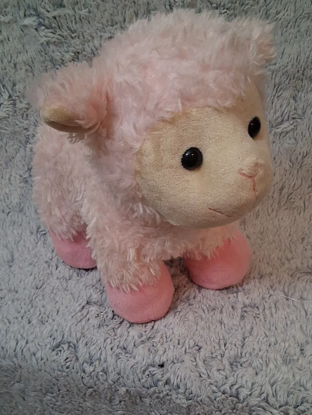 Pink Plush Lamb DanDee Small Pet Toy - Soft Stuffed Animal